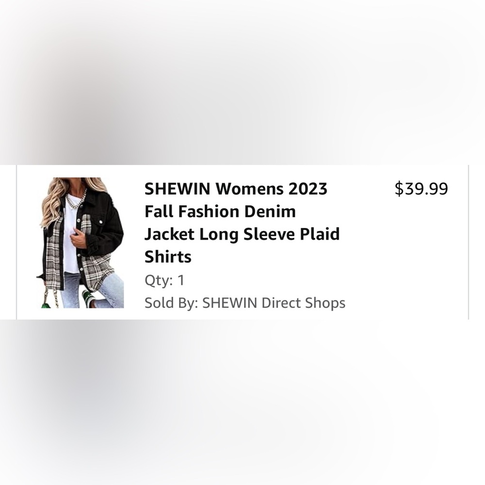 Denim/Plaid Jacket - Picture 3 of 3